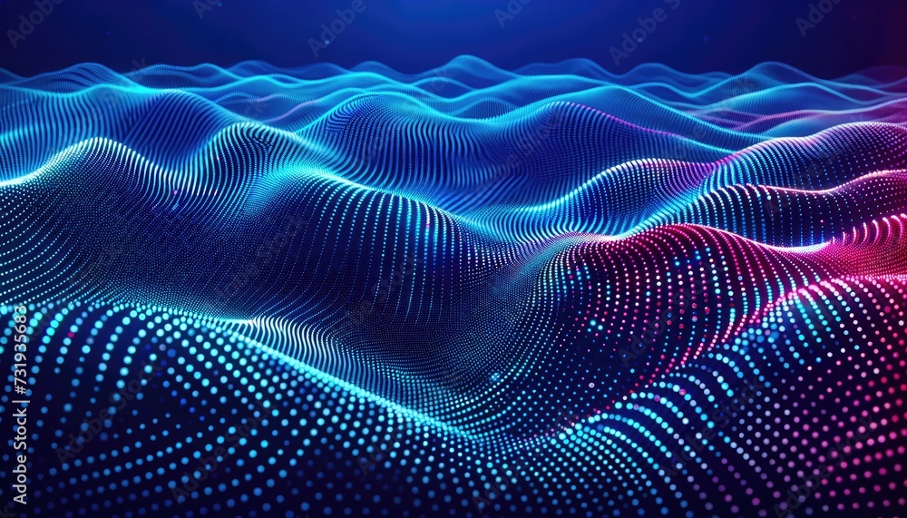 Dynamic Digital Blue Dot Wave Background Dynamic Digital Blue Dot Wave Background