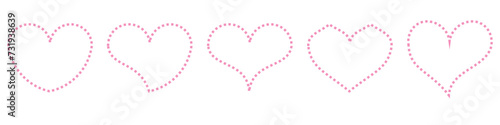 collection of dotted pink hearts photo