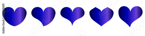 collection of metallic blue hearts