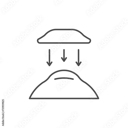 Contact lens installation line icon