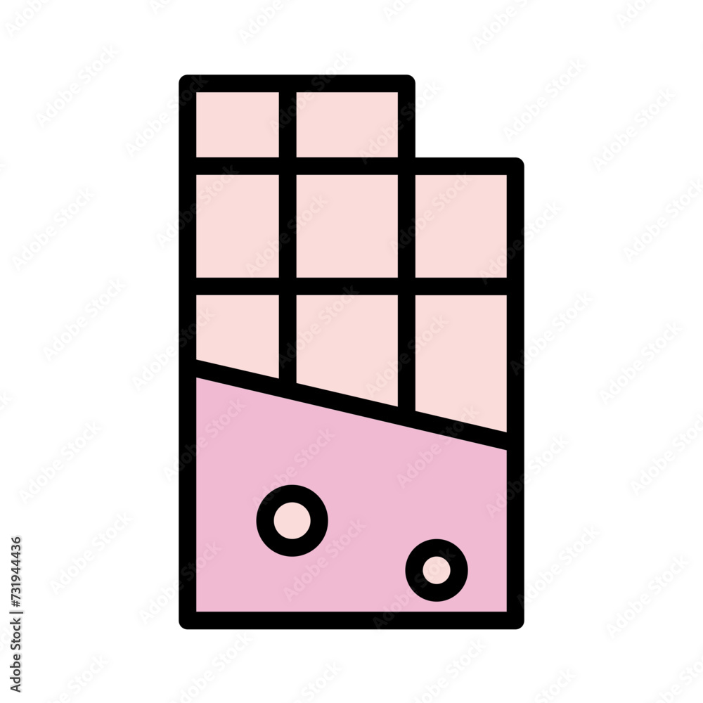 Bar Chocolate Dessert Filled Outline Icon Bar Chocolate Dessert Filled Outline Icon