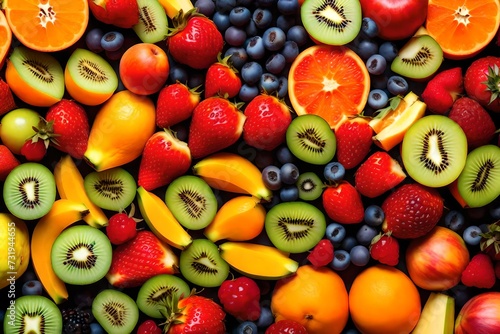 A close-up of a vivid tropical fruit salad featuring unusual fruits