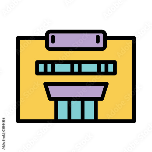 Market Mart Shop Filled Outline Icon