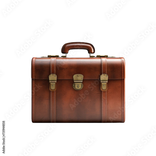 View of vintage briefcase png