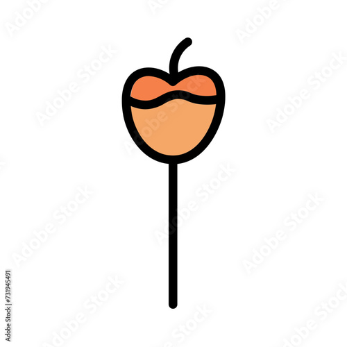 Apple Candy Caramel Filled Outline Icon