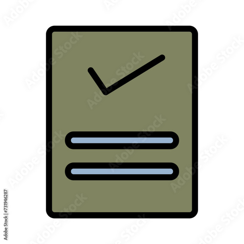 Document Contract File Filled Outline Icon
