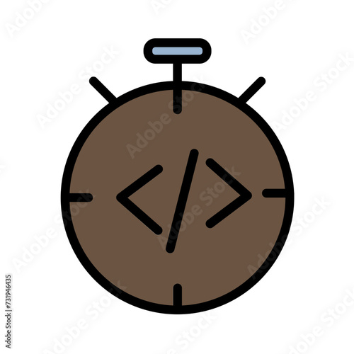Scrum Time Timer Filled Outline Icon