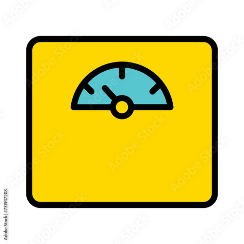Weight Scale Mass Filled Outline Icon