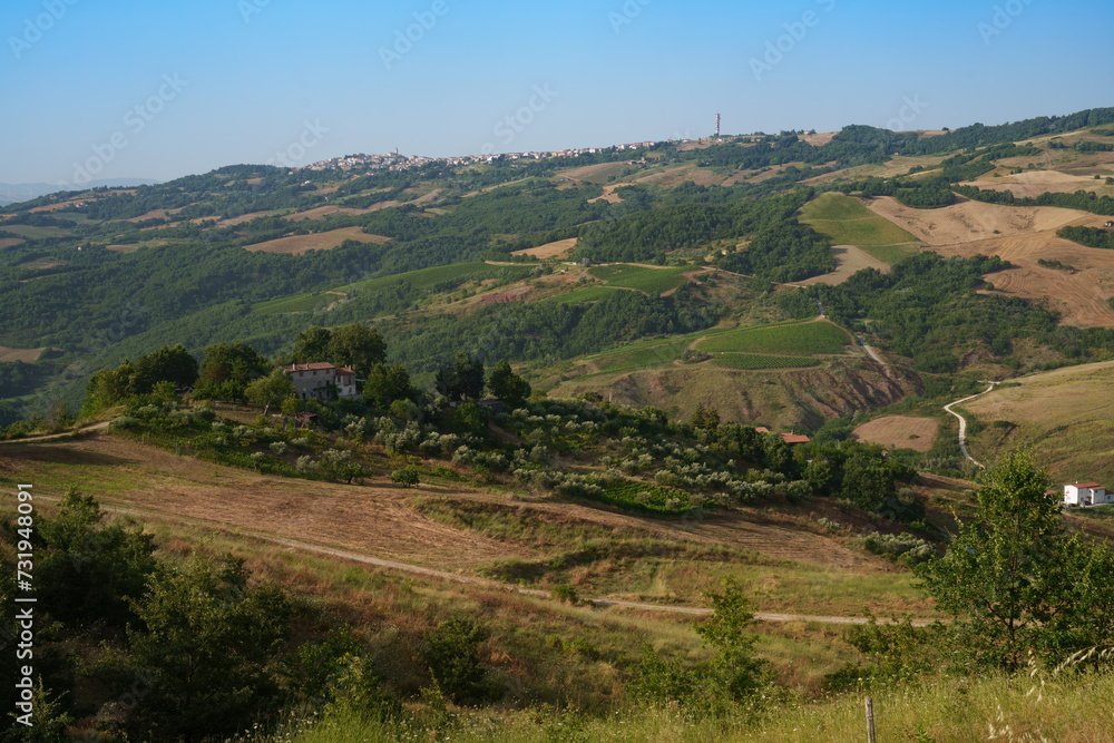 Country landscape near Campobasso, Molise, Italy