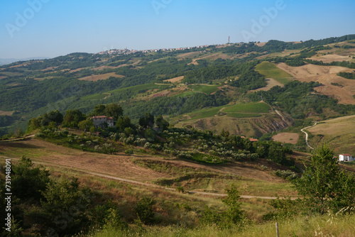 Country landscape near Campobasso, Molise, Italy