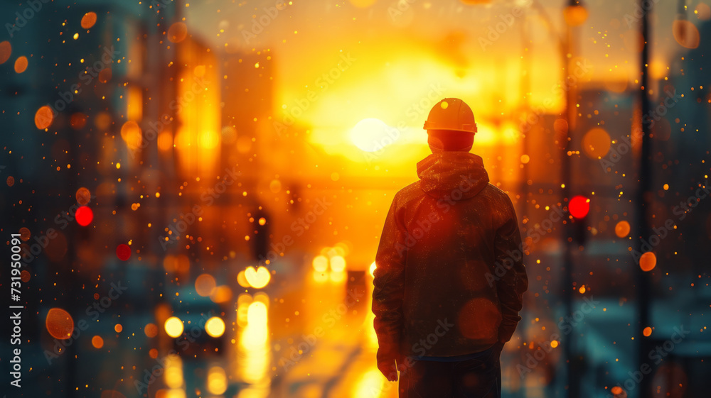 blured de focus at construction engineer focus at construction site background ,generative ai blured de focus at construction engineer focus at construction site background ,generative ai
