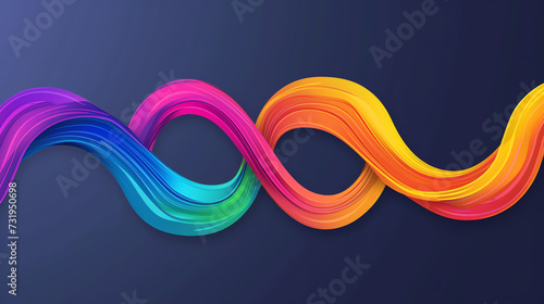abstract background with infinity in rainbow colors, illustration photo