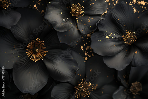 black black black flowers wallpaper inyle of l