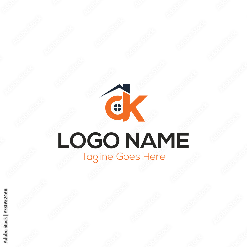 DK letter Logo design for your brand