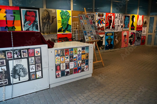 фотографія Selling posters on the street in the center of Warsaw