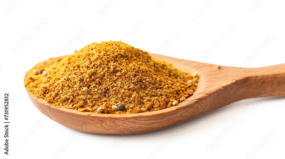 curry spices on wooden spoon, isolated on white or transparent png curry spices on wooden spoon, isolated on white or transparent png