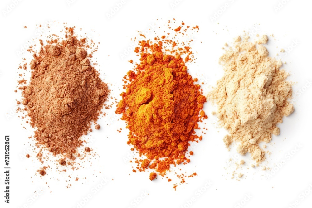 curry, curcuma, pepper, cayenne, ginger, turmeric spices powder isolated on white or transparent png curry, curcuma, pepper, cayenne, ginger, turmeric spices powder isolated on white or transparent png