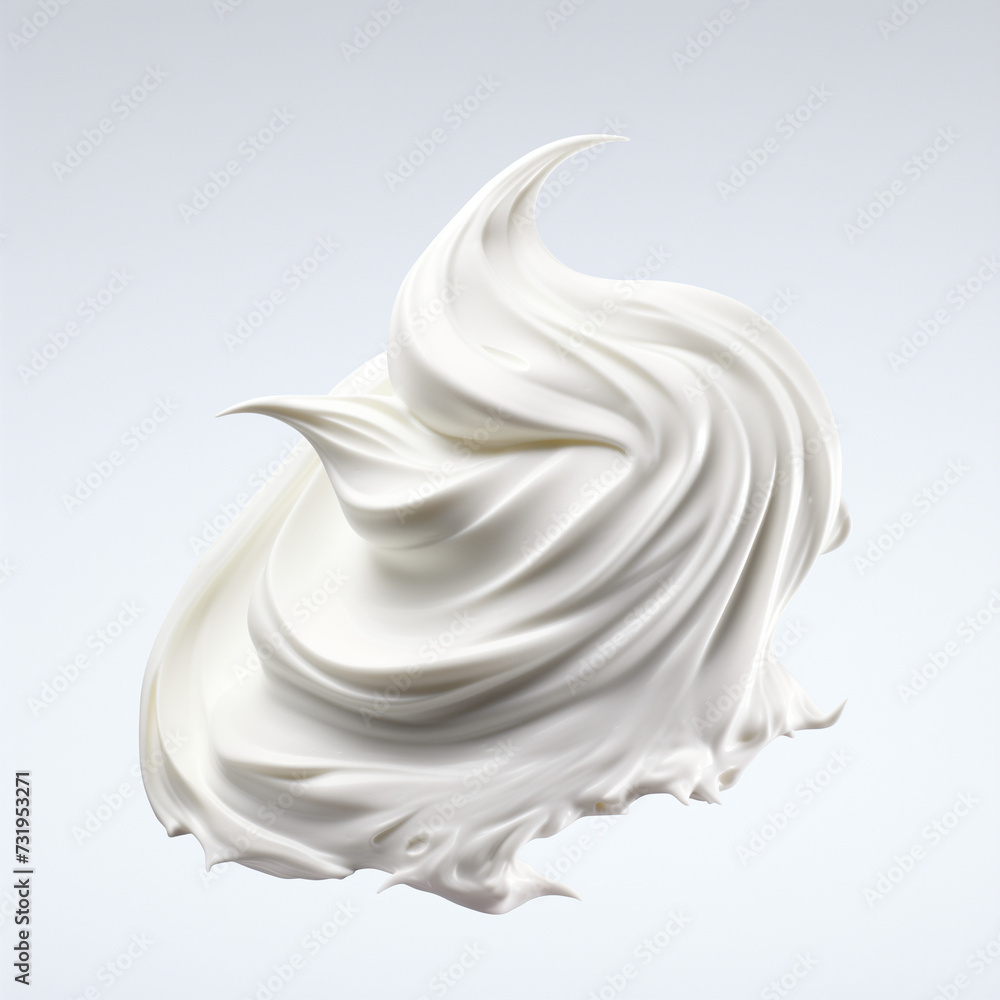 Whipped Cream Dream Visuals Capturing Texture and Swirls on a Pure White Background Whipped Cream Dream Visuals Capturing Texture and Swirls on a Pure White Background