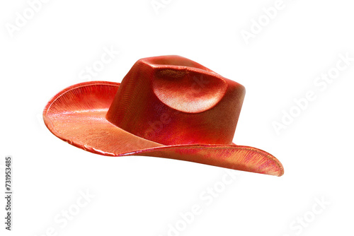 colorful cowboy hat on cutout background