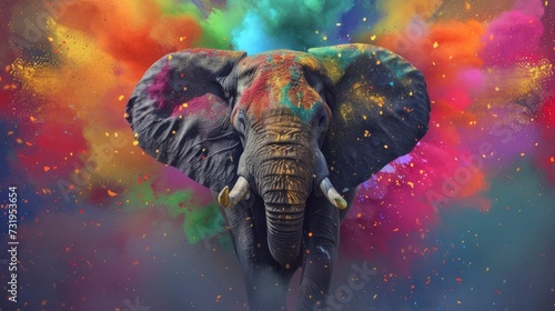 Elephant in the Color Explosion © MdKamrul