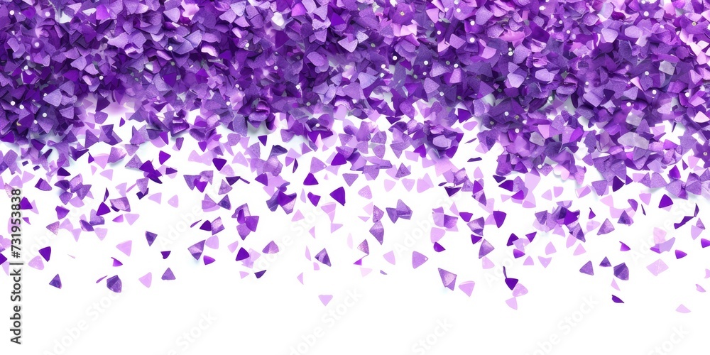 White Background with Purple Confetti