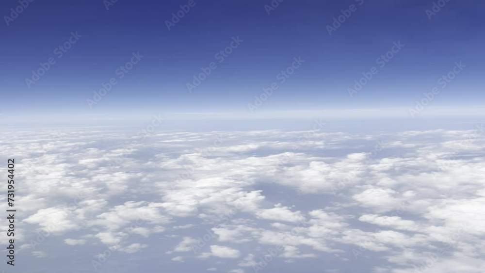 View white cloud in sky fresh air from window in airplane View white cloud in sky fresh air from window in airplane