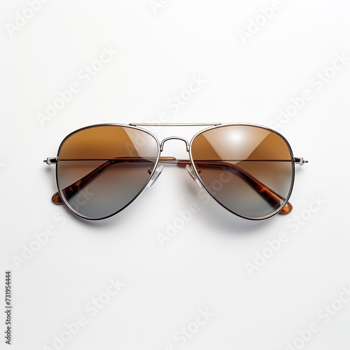 Eine Sonnenbrille auf weißem Hintergrund
