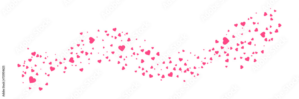 Pink hearts petals on transparent background Pink hearts petals on transparent background