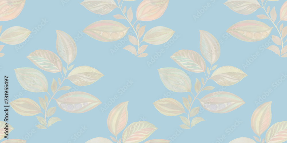 watercolor flowers on white background, seamless botanical pattern watercolor flowers on white background, seamless botanical pattern