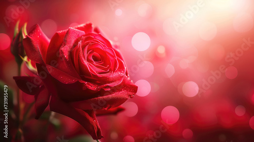 Red roses background, Many red flowers on a blurred background. © Cobalt