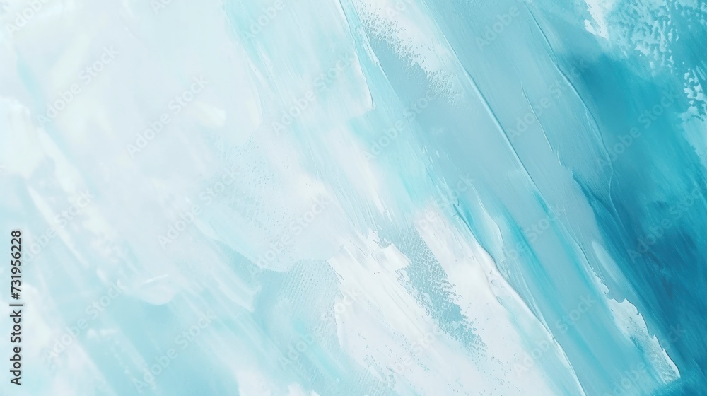 Abstract Pastel Blue Paint Brushstroke Textured Background