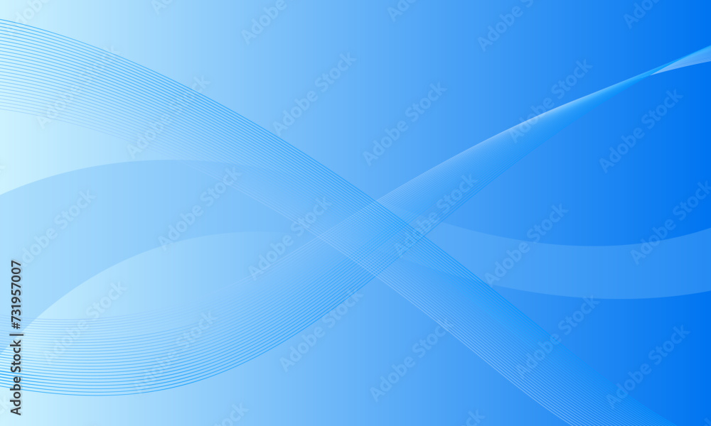 blue light business lines wave curves on soft gradient abstract background