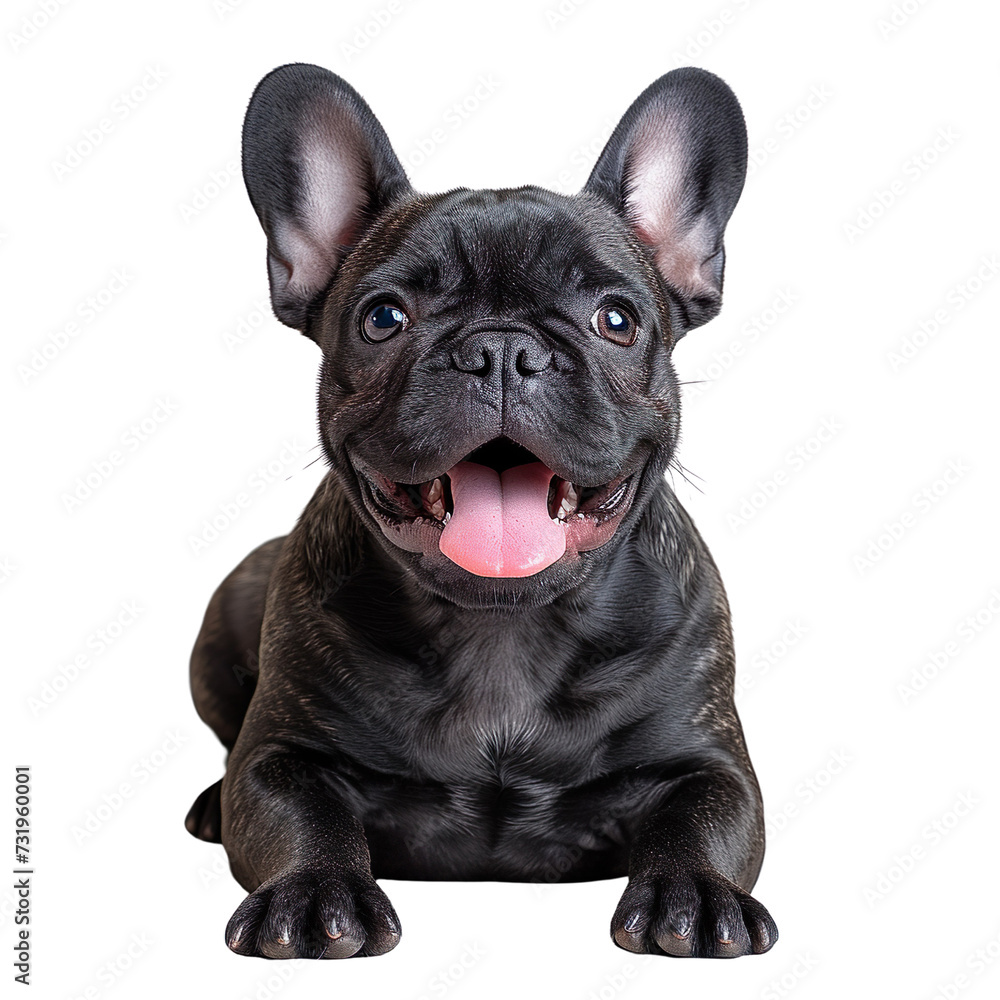 French bulldog portrait isolated on white background