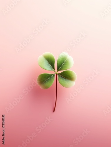 St. Patrick's Day abstract pink background decorated with shamrock leaves. Patrick Day pub celebrating