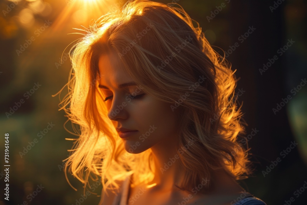 Golden hour's muse, a portrait of a woman in the tender grasp of the setting sun's embrace.
Golden hour's muse, a portrait of a woman in the tender grasp of the setting sun's embrace.