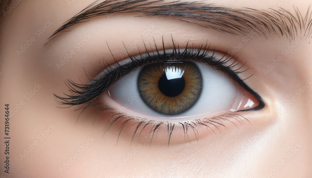 female brown eye - close up female brown eye - close up