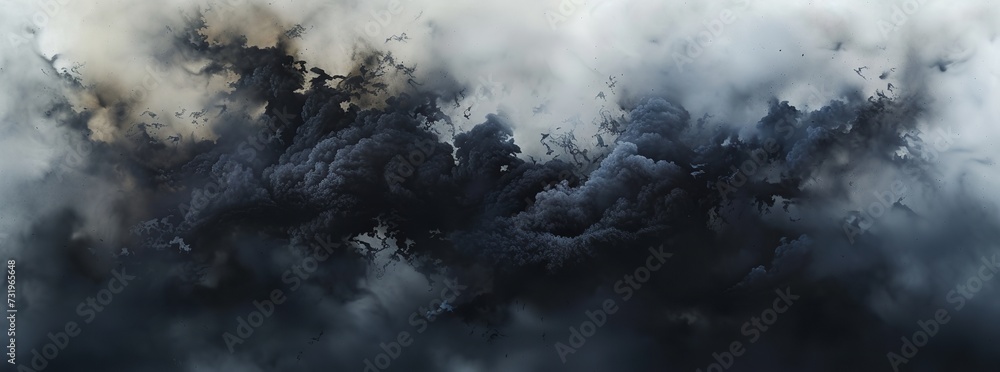 Black and White Black Blue Color Falling on White Black and White Black Blue Color Falling on White