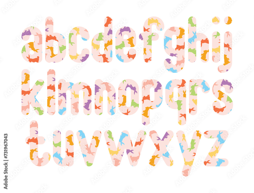 Versatile Collection of Easter Bunny Alphabet Letters for Various Uses Versatile Collection of Easter Bunny Alphabet Letters for Various Uses