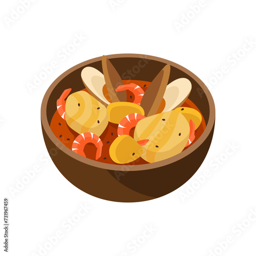 Bouillabaisse traditional French seafood dish