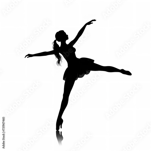 Color Silhouette of a Dancer: Simple and Elegant Movement