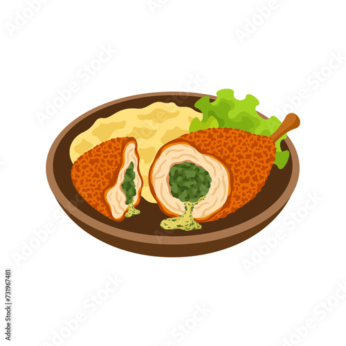 Chicken Kiev traditional Ukrainian dish 