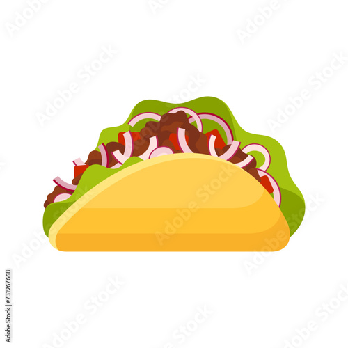 Gyros traditional Greek food vector illustration