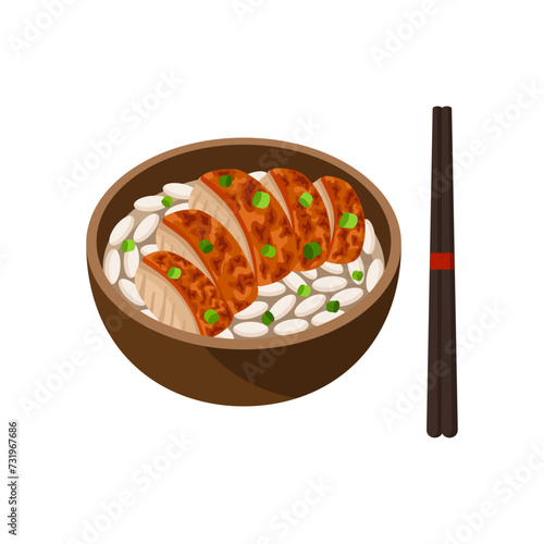 Katsudon Japanese pork cutlet on rice