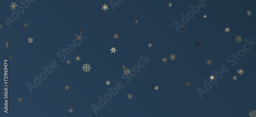 colorful XMAS Stars - A whirlwind of golden snowflakes and stars. New © vegefox.com