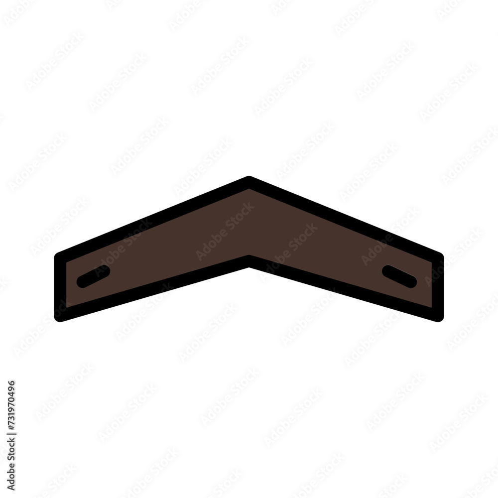 Military Police Rank Filled Outline Icon Military Police Rank Filled Outline Icon