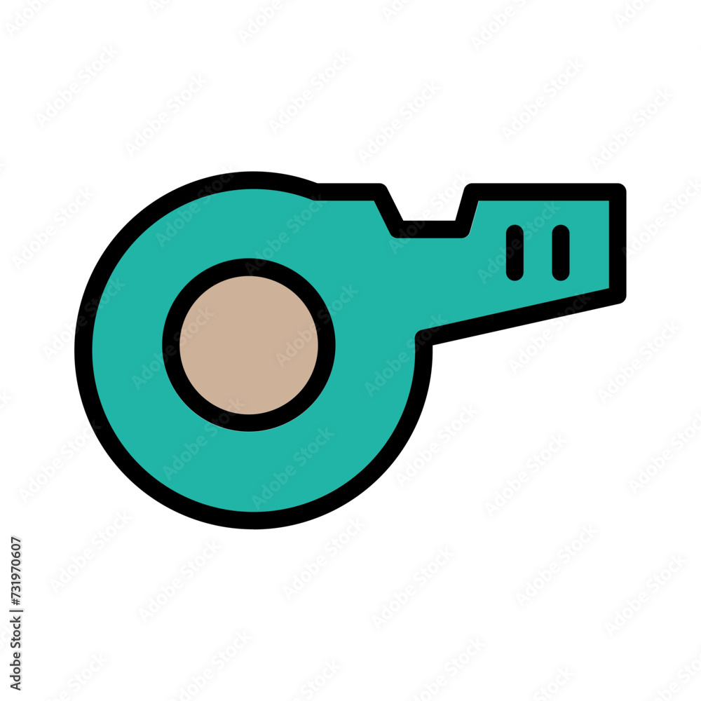 Whistle Penny Police Filled Outline Icon Whistle Penny Police Filled Outline Icon