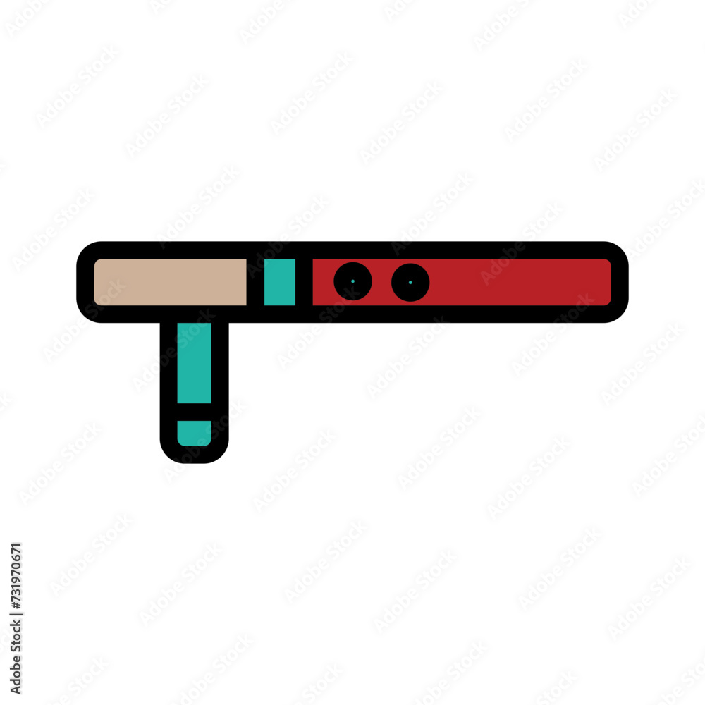 Baton Police Security Filled Outline Icon Baton Police Security Filled Outline Icon