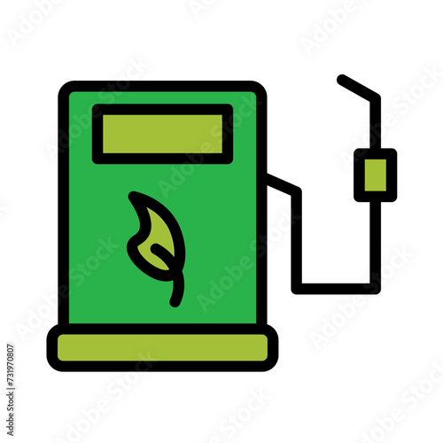 Ecology Fuel Biogas Filled Outline Icon