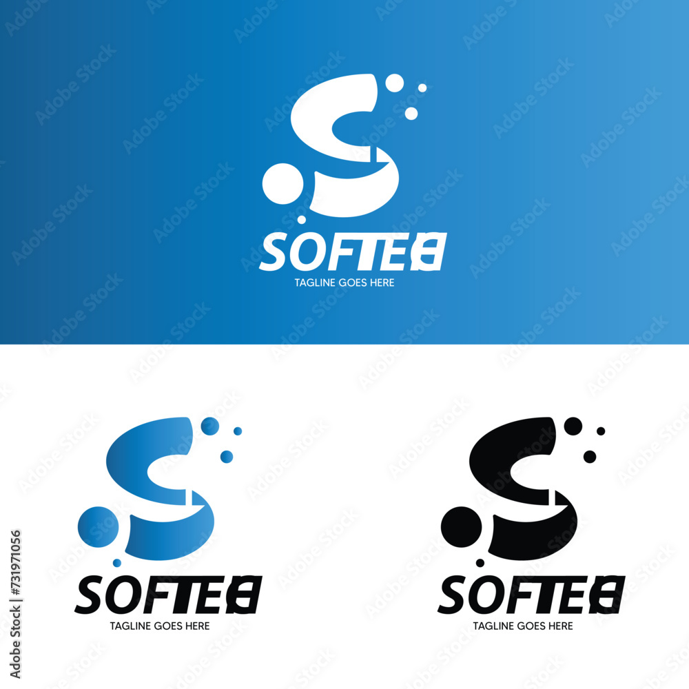 S mark logo, Letter S logo, Logo design by Letter S.