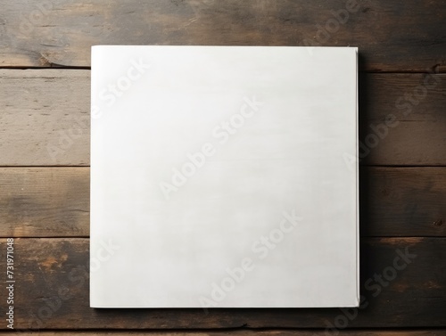 empty paper sheet on grunge wooden texture. perfect for your ideas. may be used as background. 